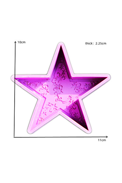 Choice1 قالب سيليكون ثلاثي الأبعاد على شكل نجمة، شمعة معطرة، قالب جبس مقوس عل...