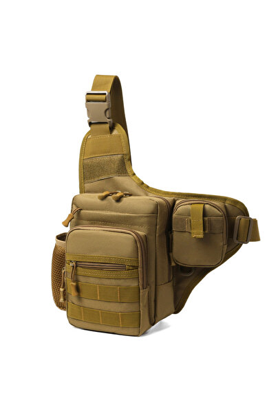 Choice4 Khaki Waterproof Fishing Shoulder Bag Outdoor Sports Cycling Crossbod...