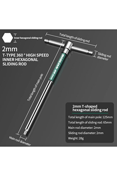 Choice6 2mm T/L 2.5/3/4/5/6/8/10mm Torx Screwdriver T Type Allen Hex Wrench C...