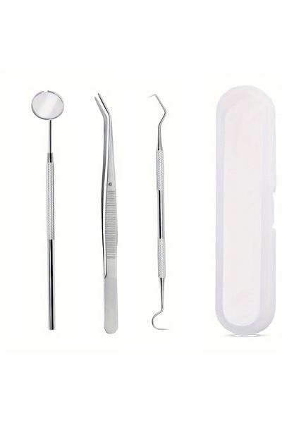 Choice1 3 قطع - أدوات تنظيف أسنان من الفولاذ المقاوم للصدأ، لتنظيف الأسنان وإ...