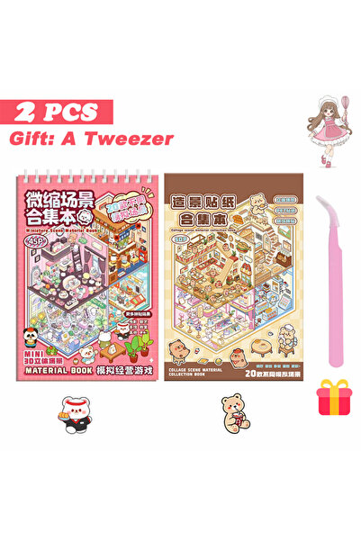 choice2 مجموعة ملصقات كرتونية ثلاثية الأبعاد من A و B، 20 قطعة، 20 في 1 | مشا...