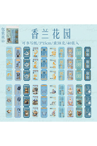 choice2 C 40 Pcs Vintage Bill Label Ledger DIY Material Sticker Diary Junk Jo...