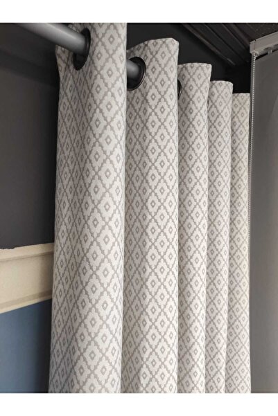 Evcimenhome Rustic Curtain (Lined) Polyester Fabric. Eyelet Metal Ring 170Cmx...