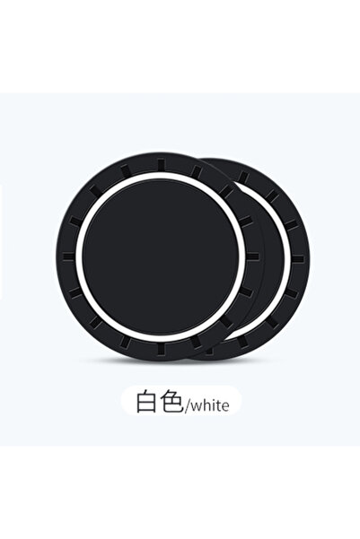 choice2 قطعتان من قواعد أكواب السيارة البيضاء المانعة للانزلاق، مناسبة لسيارا...