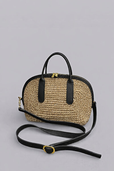 MaVaux Alin Extra Light Soft Rope Genuine Leather Detailed Straw Women's Hand...