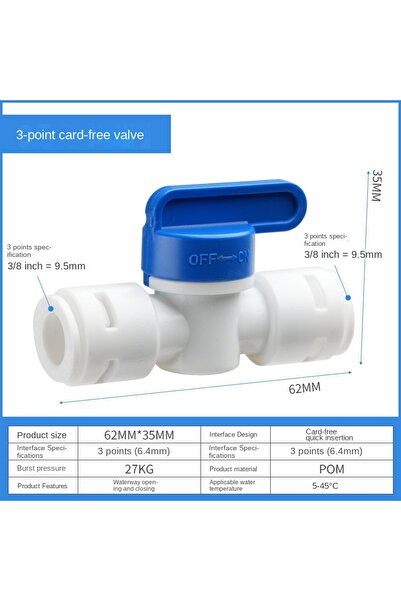 Choice3 قطعة واحدة 3I8 مناسبة لصمام تنقية المياه، مفتاح أنبوب مياه 1/4 بوصة "...