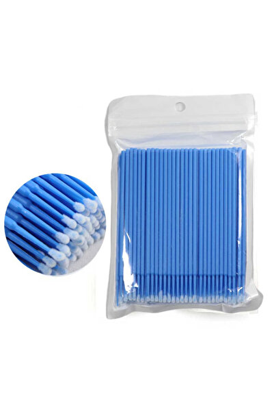 Choice6 Blue A 100PCS Cotton Swabs Eyelashes Extension Brushes Micro Applicat...