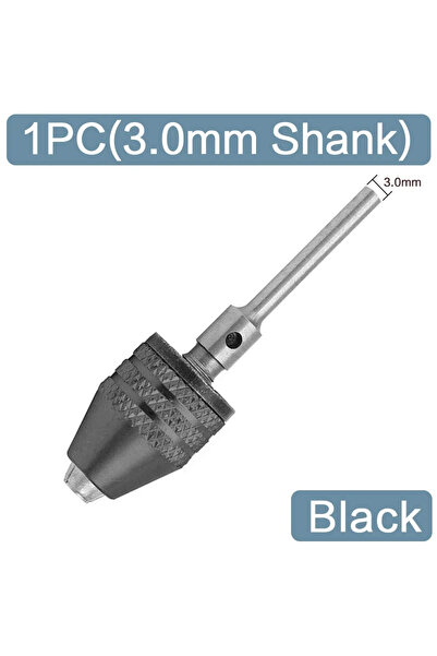 choice2 3.0mm Shank Black STONEGO Keyless Drill Chuck Adapter, 1PC 0.3-3.4mm ...