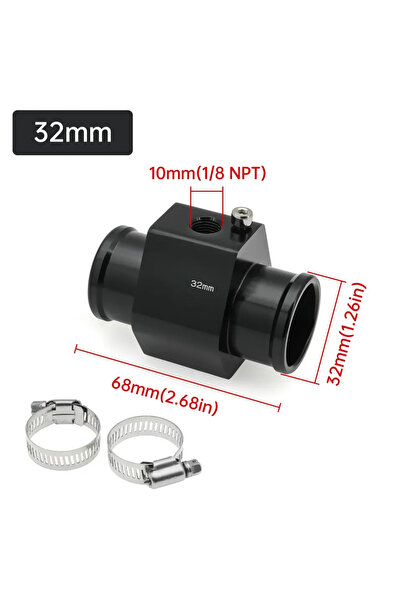 Choice3 محول 32 مم، محول مستشعر درجة حرارة الماء الأسود، محول مقياس درجة حرار...