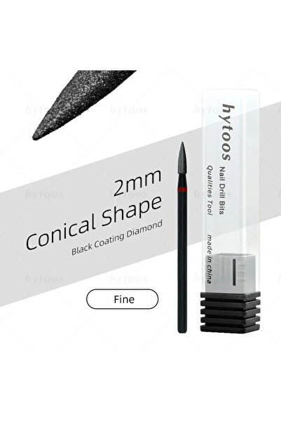 Choice1 رؤوس حفر الأظافر G208D-F HYTOOS Black Diamond الاحترافية لتنظيف الجلد...