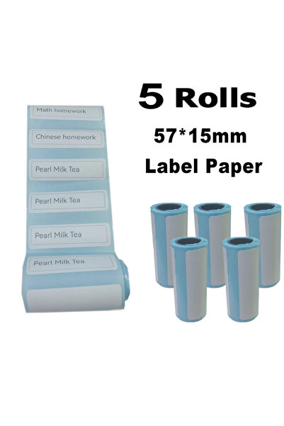 Choice5 5 قطع من ورق الملصقات، طابعة صغيرة محمولة لاسلكية ذكية تعمل بتقنية ال...