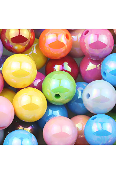 Choice6 16MM 20pcs Mix Color Mixed Colorful AB Plated 20pcs 16mm Acrylic Loos...