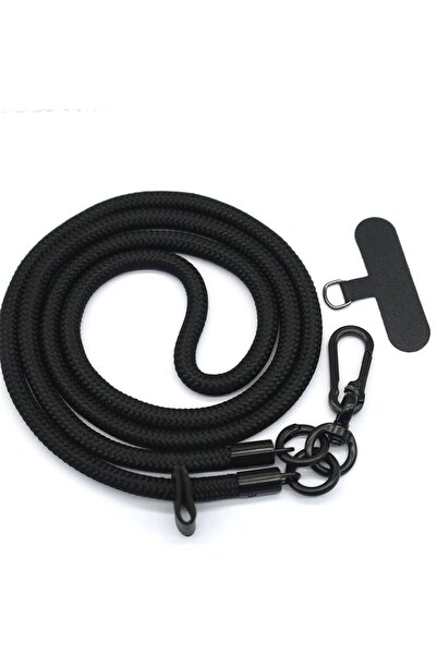 Choice VIKEFON black 8MMx120CM Bold Long Mobile Phone Lanyard Universal Cross...