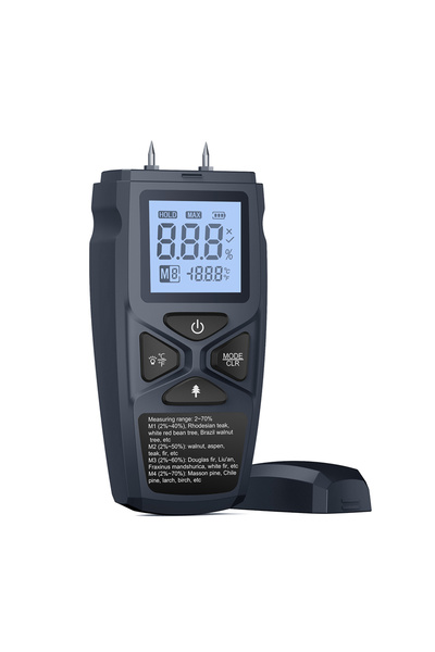 Choice1 black Digital Moisture Meter Handheld Wood Moisture Detector LCD Hygr...
