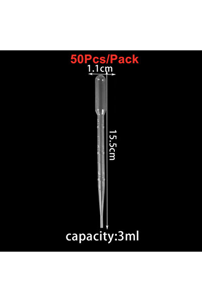 Choice6 50 قطعة من قطارات نقل بلاستيكية للاستخدام مرة واحدة، سعة 0.2/0.5/1/2/...