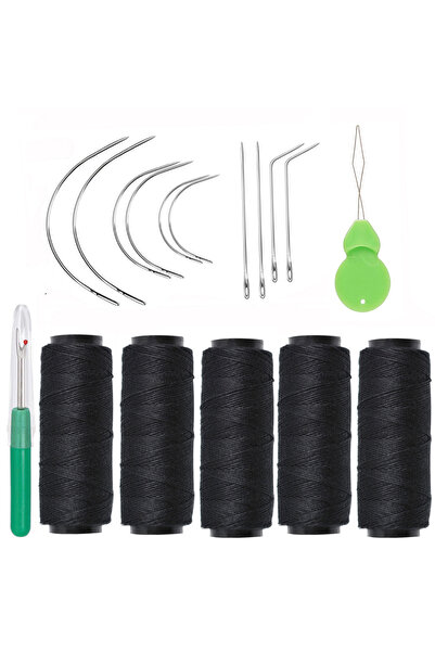 Choice3 17 قطعة من الإبر والخيوط السوداء لوصلات الشعر، خيوط خياطة وصلات الشعر...