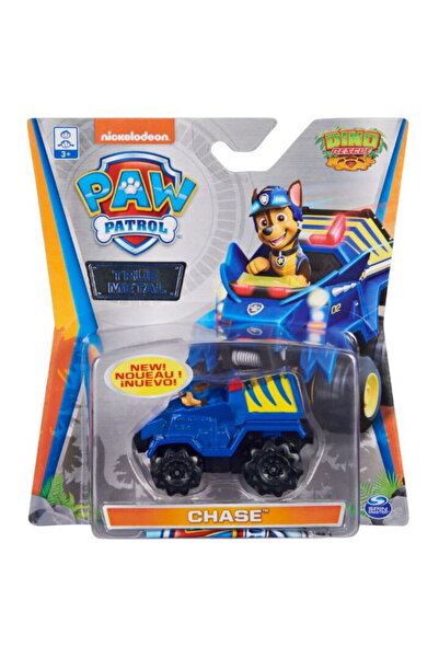 PAW PATROL Dino Rescue Car, Chase, Blue, 10 cm