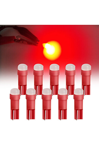 Choice3 10 مصابيح LED حمراء من نوع T5 بقوة 1.2 واط و3 واط، إضاءة داخلية للسيا...