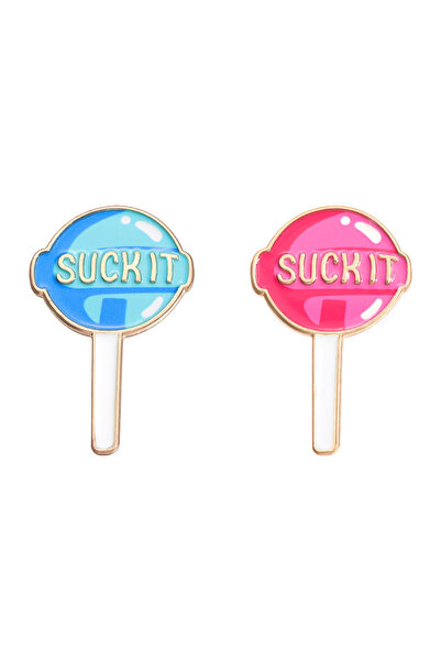 Choice UVXZ065-066 دبوس مينا لطيف على شكل مصاصة، دبوس معدني إبداعي، دبوس طية ...