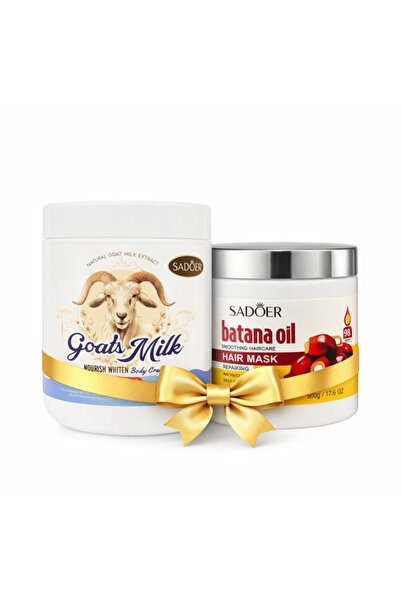 SADOER Set Body Cream with Goat Milk 500ml + Batana Mask 500g