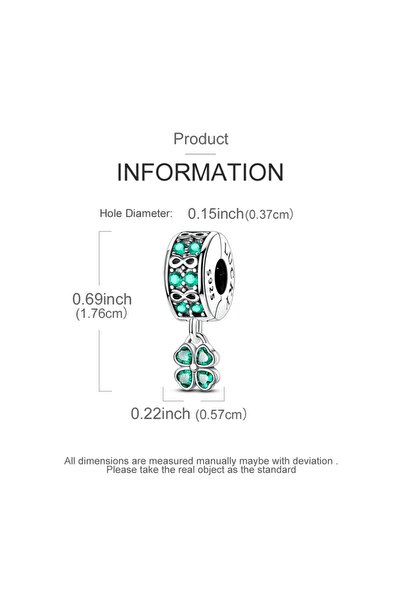 Choice24 KTC1731 Original 925 Sterling Silver Charms Beads Green Series Dangl...