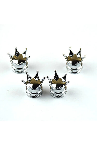 Choice4 Silver-4pcs 2024 New Tire Valve Cap Crown Tire Modification Accessori...