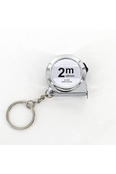 choice2 شريط قياس صغير محمول فضي اللون، قابل للسحب بطول 2 متر، مصنوع من الفول...