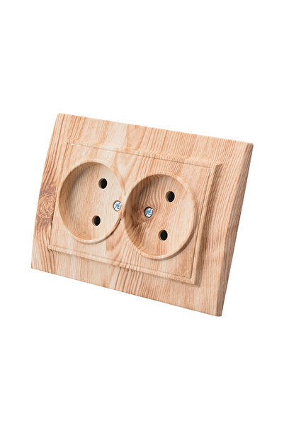 Choice6 EU 2 Socket Not Ground Wood Flame Retardant EU Standard With Ground P...