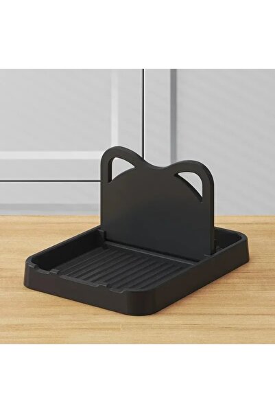 choice2 حامل غطاء وعاء متعدد الوظائف باللون الأسود، حامل رف، مسند ملاعق، غطاء...