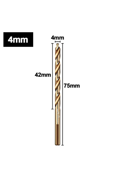 Choice9 4mm M35 Step Twist Drill, Cobalt Content Straight Shank Drill (3-13mm...