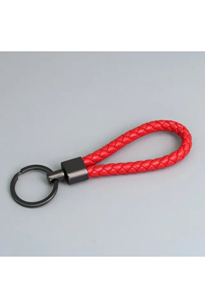 Choice1 red PU Woven Key Ring, Gift Leather Keychain, Leather Rope Key Chain,...