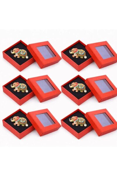 OEM Set 6 Mărțișoare Broșă Elefant Colorat