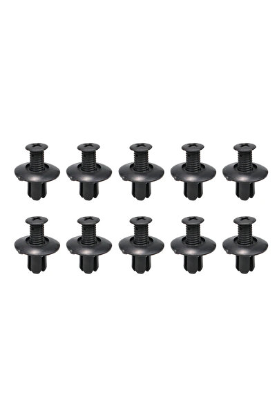 choice2 10Pcs hkk 8mm Plastic Rivets Fasteners for Car Bumper Fender, Black C...