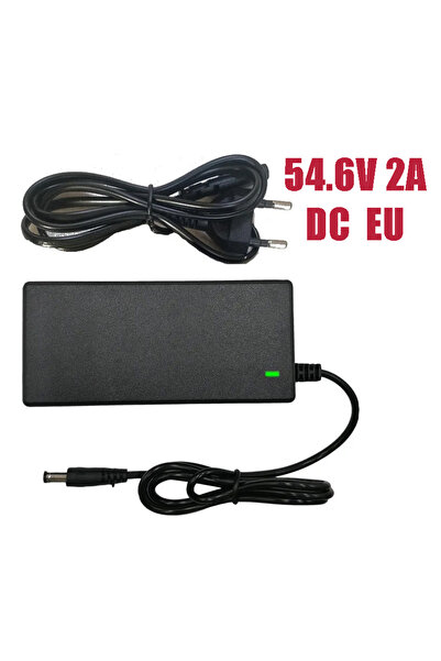 Choice6 شاحن بطارية ليثيوم 54.6 فولت 2 أمبير تيار مستمر، قابس أوروبي خماسي، م...