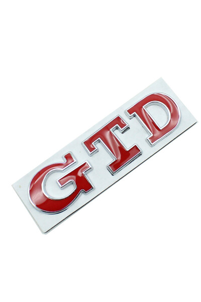 Choice1 شعار GTD ثلاثي الأبعاد باللونين الأحمر والفضي، حروف معدنية سوداء وحمر...