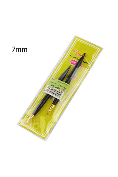 Choice5 إبرة واحدة فقط 7 مم، مقاسات مختلفة، إبر حياكة دائرية بمقبض من خشب الص...