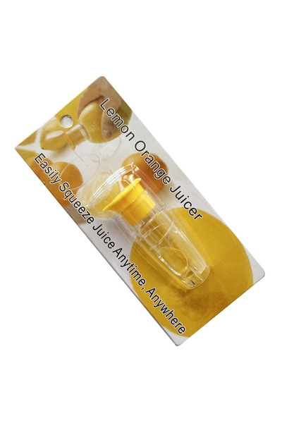 Choice3 طقم عصارة ليمون يدوية صفراء (قطعة واحدة) أو نصف قطعة، بغطاء لولبي وفل...