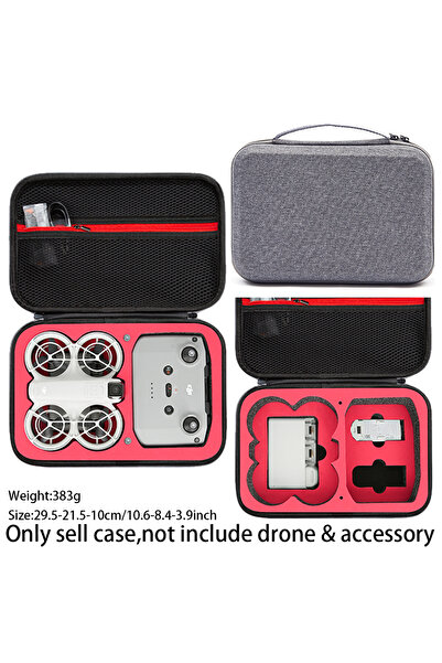 Choice3 Grey Red For DJI NEO Portable Storage Bag Shoulder Travel Carring Cas...