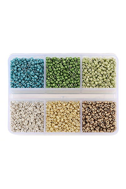 Choice4 06 720+pcs 6 Styles Glass Seed Beads 3mm, Glass Seed Beads Round Pony...