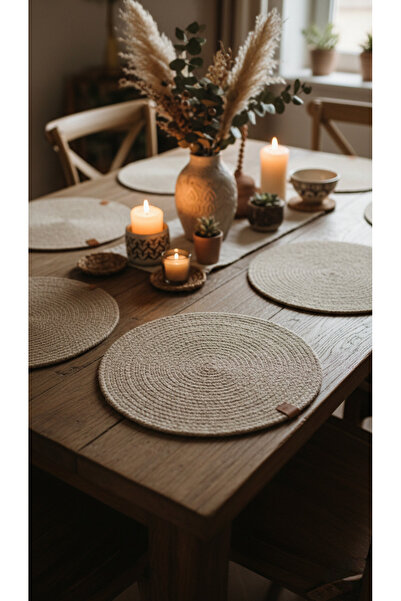 Rhythm London Textile 6-Piece Cream Color Supla Set American Service 32 cm Di...