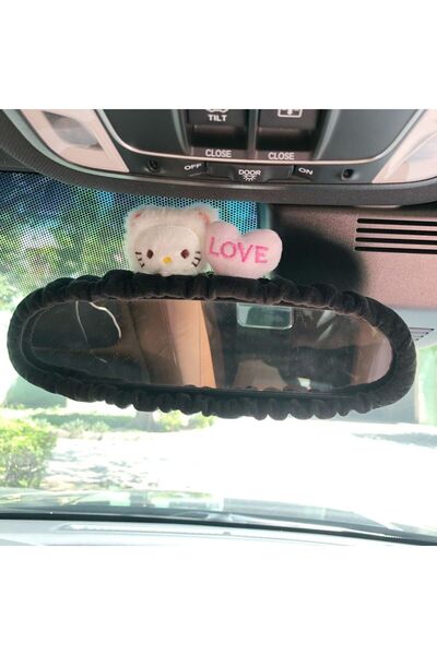 choice2 1pcs B Cute Cat Rabbit Car Cartoon Seat Belt New Rearview Mirror Figu...