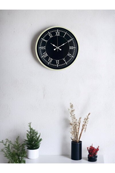 Leyaton ساعة حائط مزخرفة باللون الكريمي مقاس 36 سم LWLHM-YTRS345