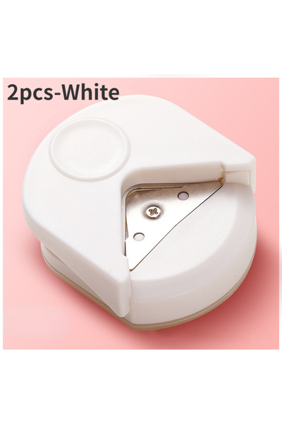 Choice5 قطعتان - قاطع دائري أبيض، صانع أزرار، آلة تثقيب الزوايا، قاطع ورق محم...