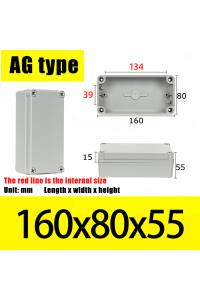 Choice4 AG160X80X55 AG نوع AG علبة أدوات مقاومة للماء، مصنوعة من بلاستيك ABS،...
