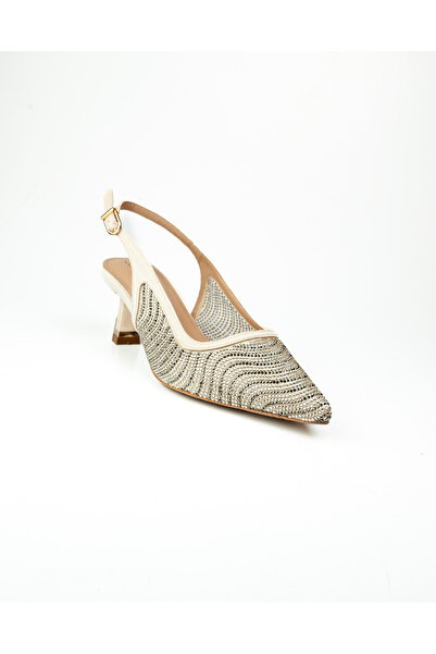 BABALİ Alos 9518 Ten Pantofi de damă pentru rochie de seară cu toc scurt