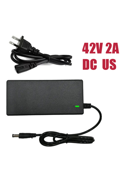 Choice7 42V 2A DC US 5-plug Lithium Battery Charger 42V 54.6V 2A DC EU/US Pow...