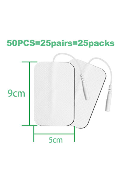Choice3 ٥٠ قطعة من وسادات التحفيز الكهربائي TENS ذاتية اللصق من الجل، مقاس ٥×...