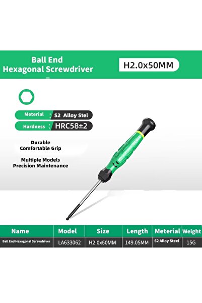 Choice10 LA633062 LAOA 1pc Ball Head Hex Screwdriver FlatHead ScrewDriver wit...
