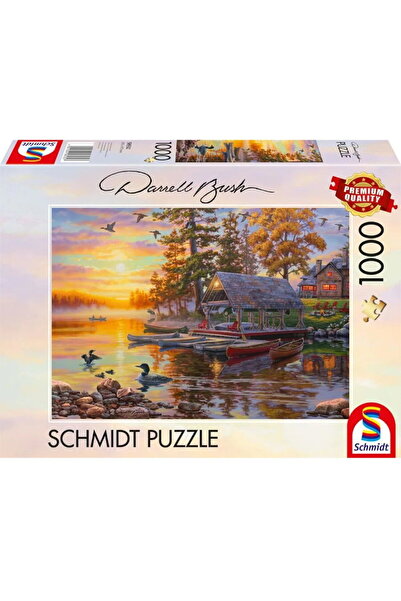 Schmidt Spiele Darrell Bush: Hangar cu canoe, Puzzle 1000 piese