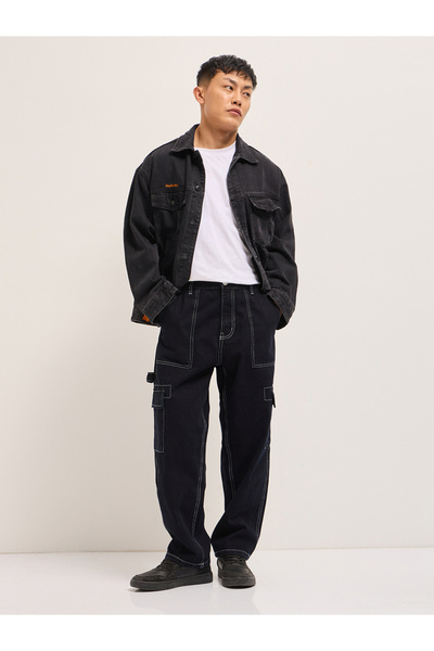 The Bear House By Styli Men Cotton Mid Rise Baggy Fit Jeans